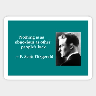 F. Scott Fitzgerald literary quote Sticker